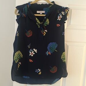 Loft floral print blouse. Size medium.